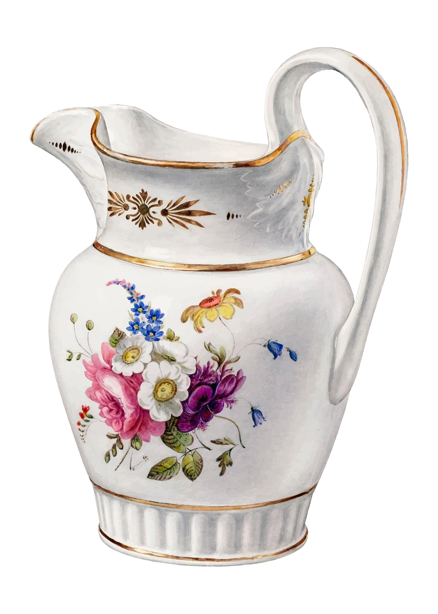 vintage-floral-pitcher-illustration-vector-remixed-from-artwork-by-paul-ward