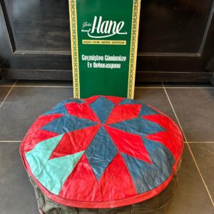 DERİ PATCHWORK PUF ÇAP 56