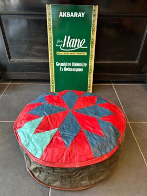 DERİ PATCHWORK PUF ÇAP 56