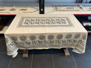 EL BASKISI DİKDÖRTGEN MASA ÖRTÜSÜ 206 X 140 CM - Görsel 2