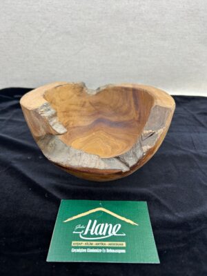 DOĞAL TEAK AĞACI TABAK 20 CM