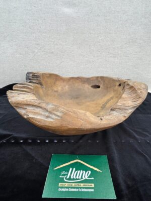DOĞAL TEAK AĞACI TABAK 30 CM - Görsel 3