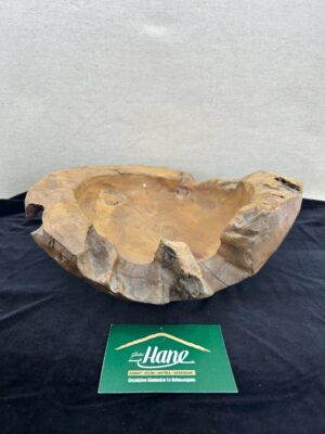 DOĞAL TEAK AĞACI TABAK 30 CM - Görsel 3