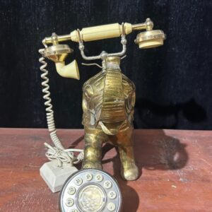 ANTİKA FİL FİGÜRLÜ,EL İŞLEMELİ EV TELEFONU