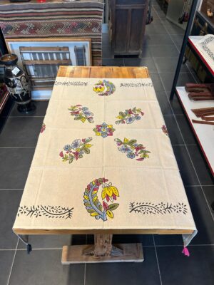 FİSKOS EL BASKISI MASA ÖRTÜSÜ 102 X 102 - Görsel 2