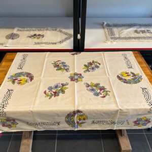 FİSKOS EL BASKISI MASA ÖRTÜSÜ 102 X 102