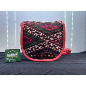Oval Posta Deri - Kilim Çanta - Görsel 4
