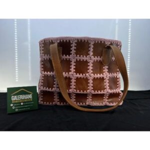 Patchwork Deri - Kilim Çanta Orta - Görsel 4