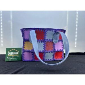 Patchwork Deri - Kilim Çanta Küçük