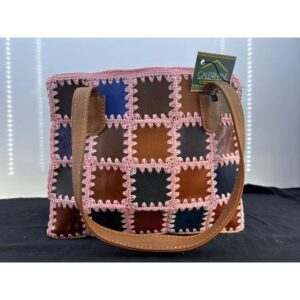 Patchwork Deri - Kilim Çanta Orta